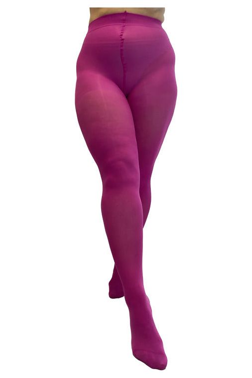 50 Denier Strømpebukser - Curvy Super Stretch - Fuchsia