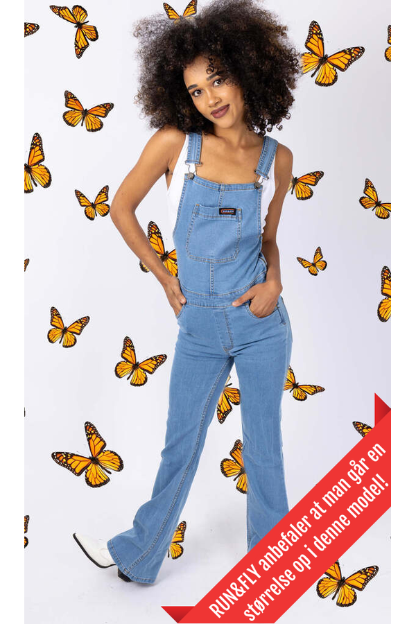 Dungarees  Skinny-Fit Flared Light Blue Denim