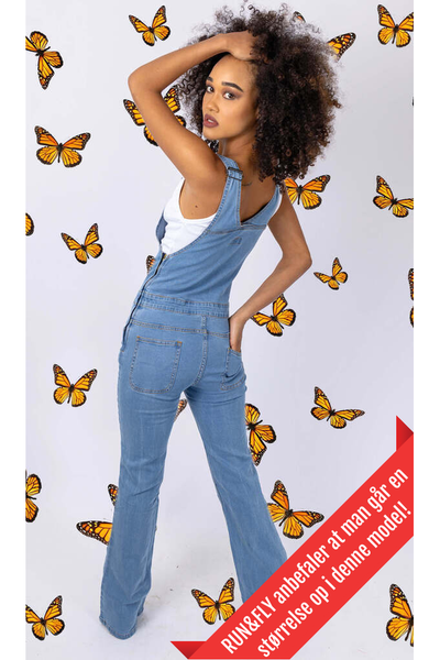 Dungarees  Skinny-Fit Flared Light Blue Denim