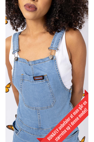 Dungarees  Skinny-Fit Flared Light Blue Denim