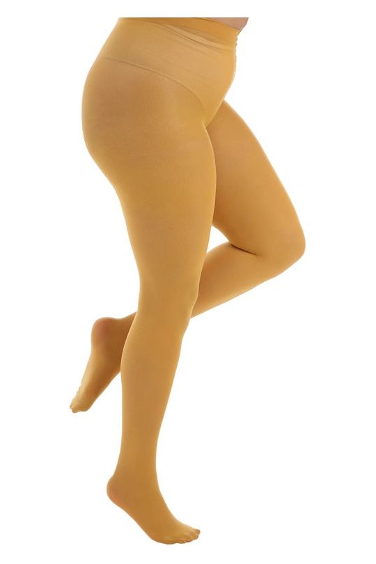 50 Denier Strømpebukser - Curvy Super Stretch - Mustard