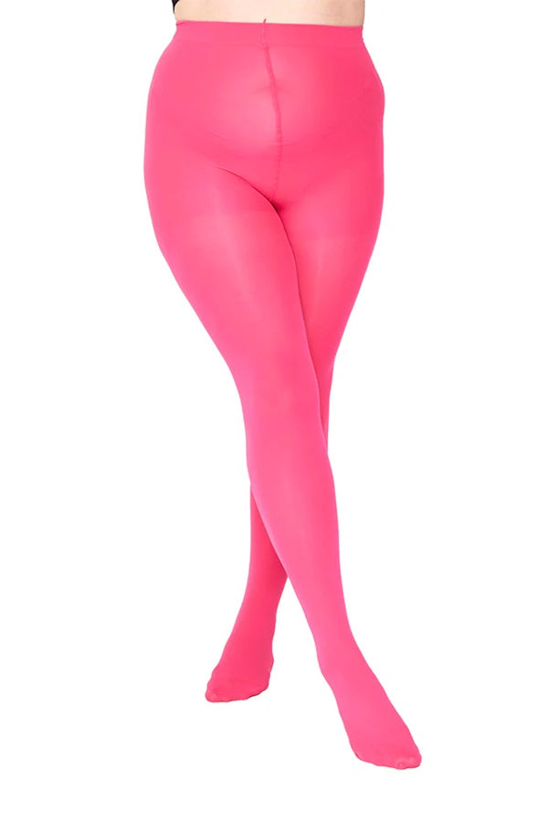 50 Denier Strømpebukser - Curvy Super Stretch - Shocking Pink