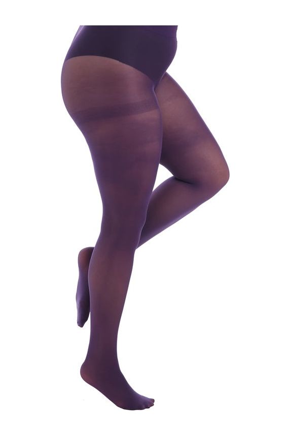 50 Denier Strømpebukser - Curvy Super Stretch - Purple