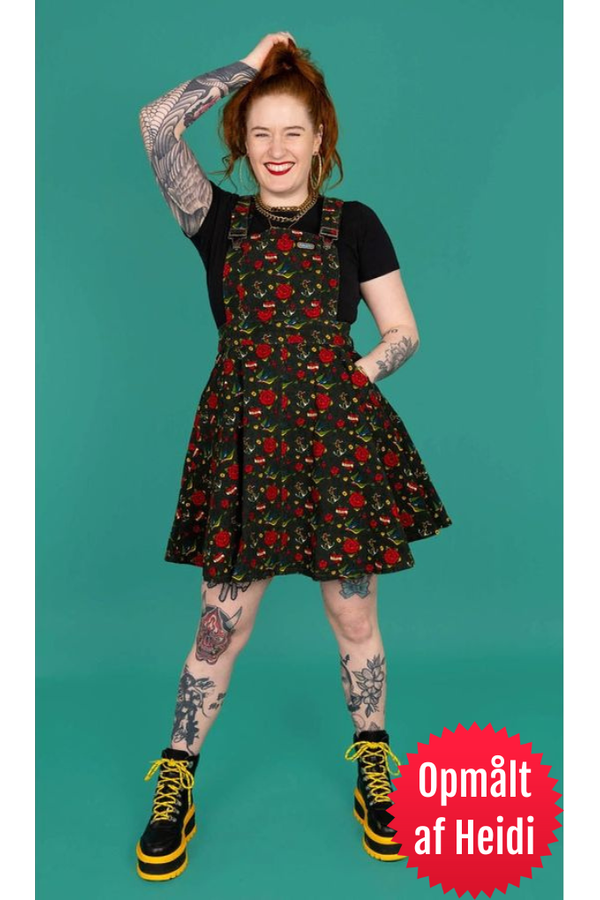 Flared Pinafore Dress Retro Old School Tattoo