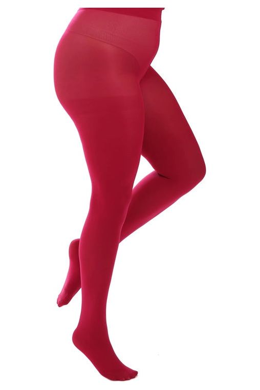 90 Denier Strømpebukser - Curvy Super Stretch - Cerise