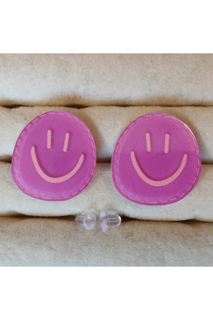 Ørering "Smiley" Pink/Lyserød