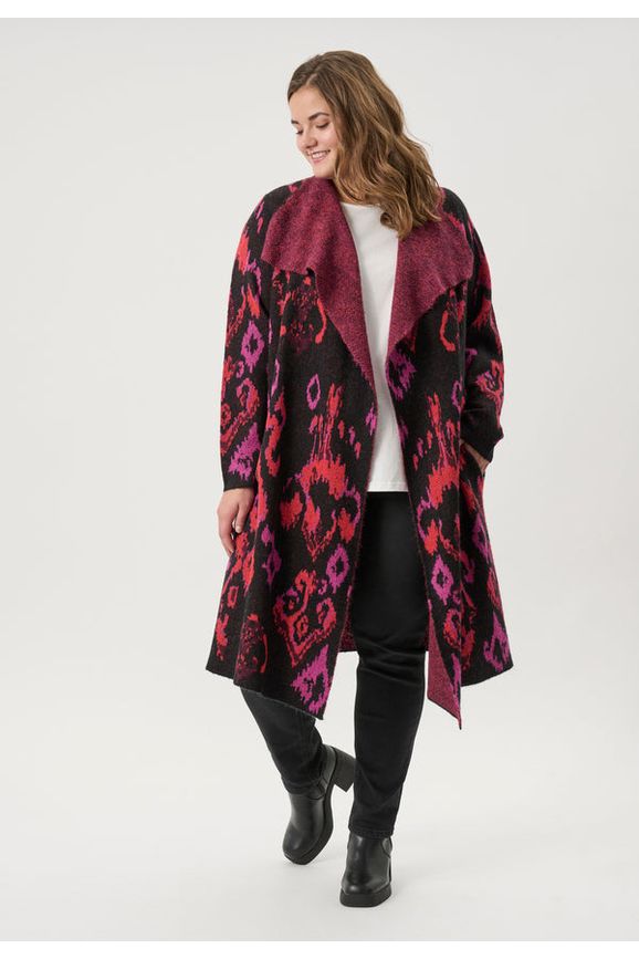 Rosalinda Cardigan Rød/Sort