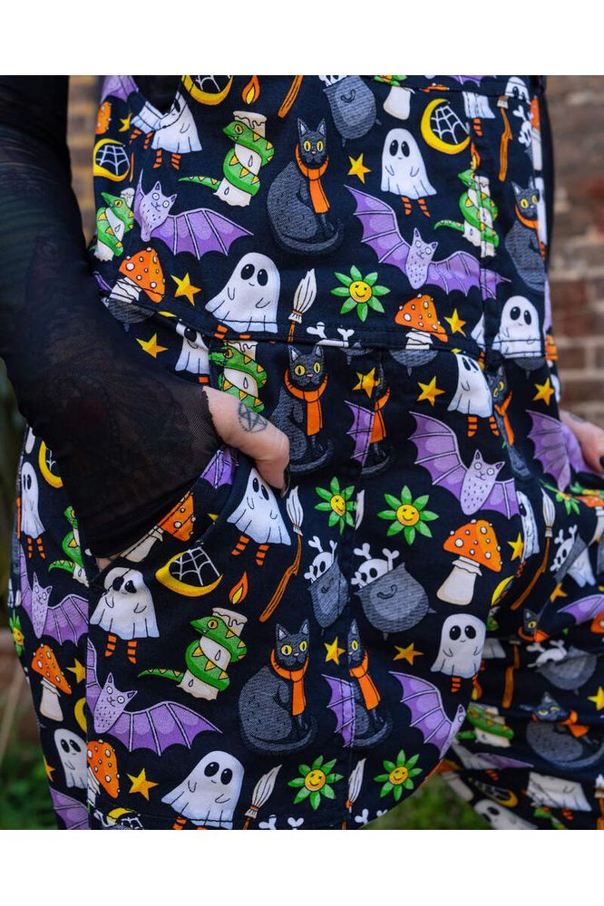 Halloween: Dungarees Cauldron Cats Multifarvet