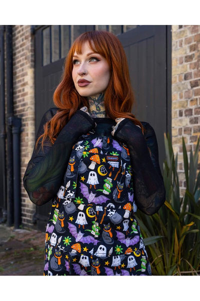 Halloween: Dungarees Cauldron Cats Multifarvet