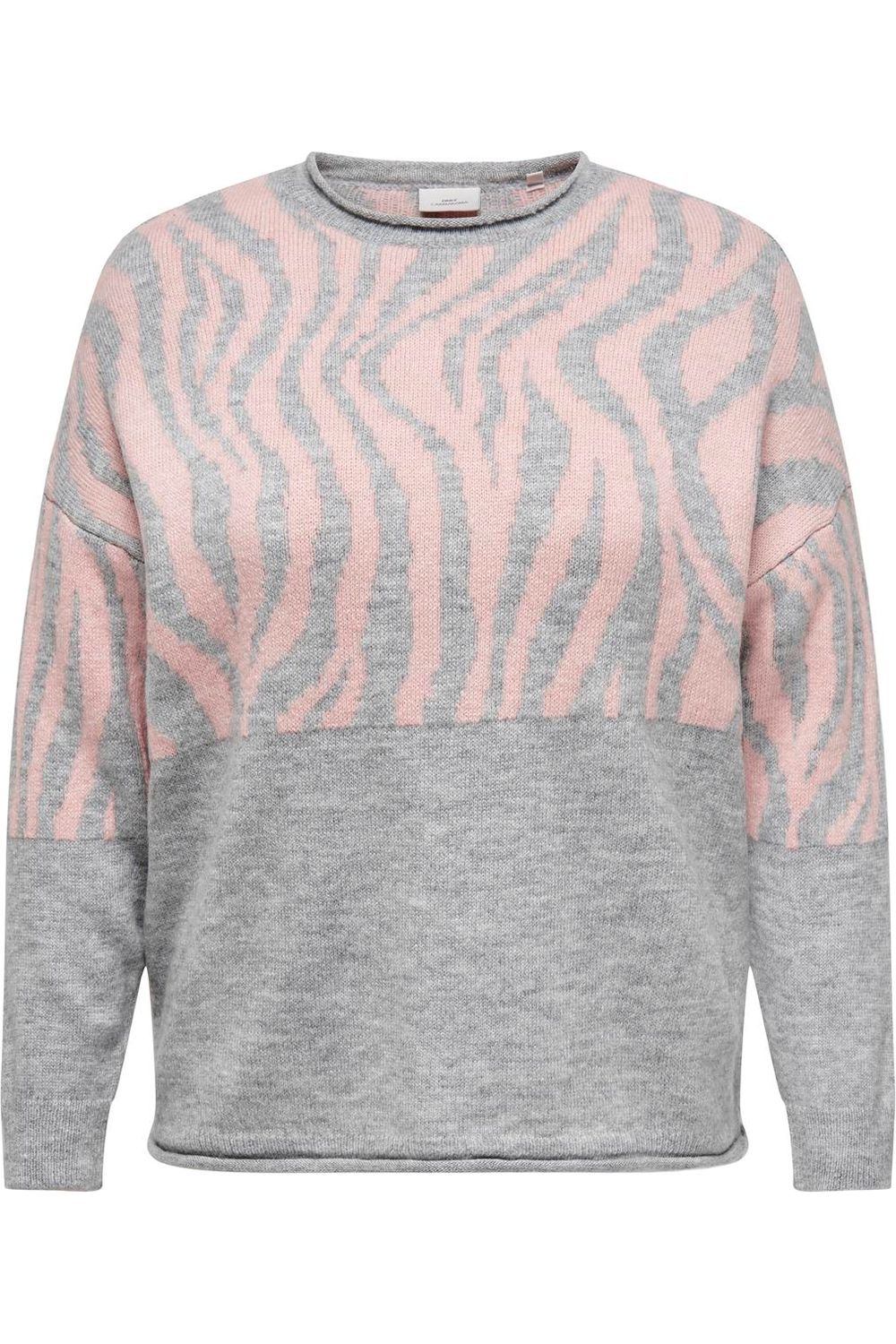 CARJADE Pullover ZEBRA Grå/Lyserød