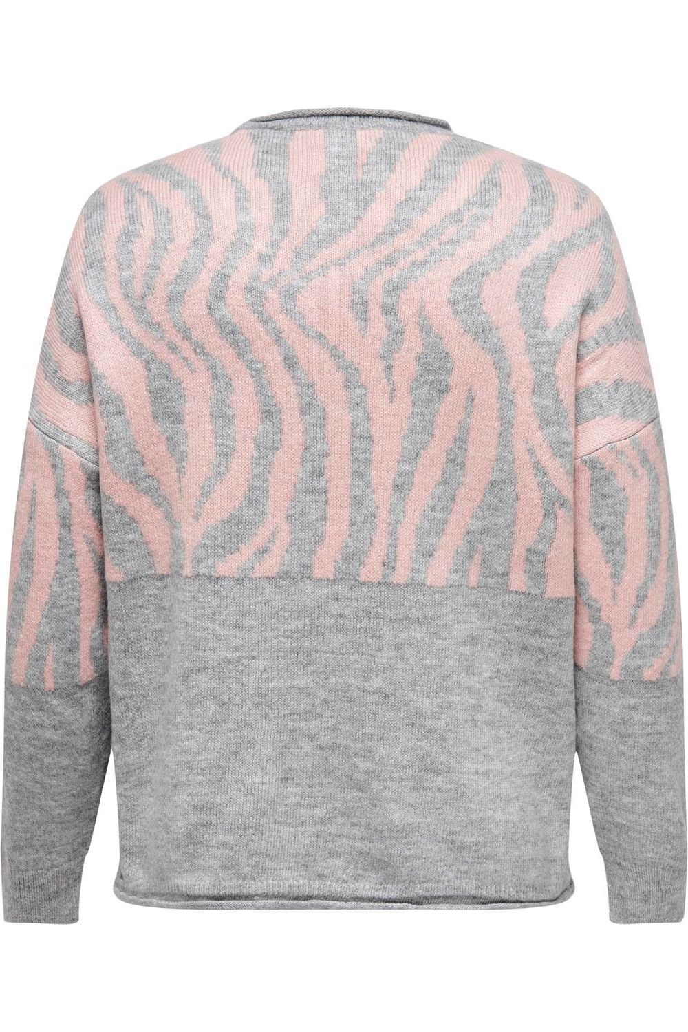 CARJADE Pullover ZEBRA Grå/Lyserød