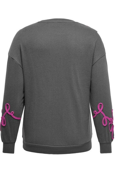 CARHIMA Sweatshirt Grå/Pink