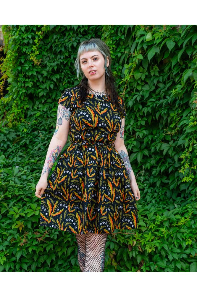 Poison and Plants Tea Dress Multifarvet