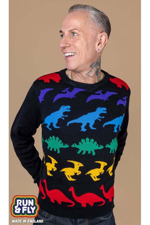 Pullover Rainbow Dinosaur Multifarvet