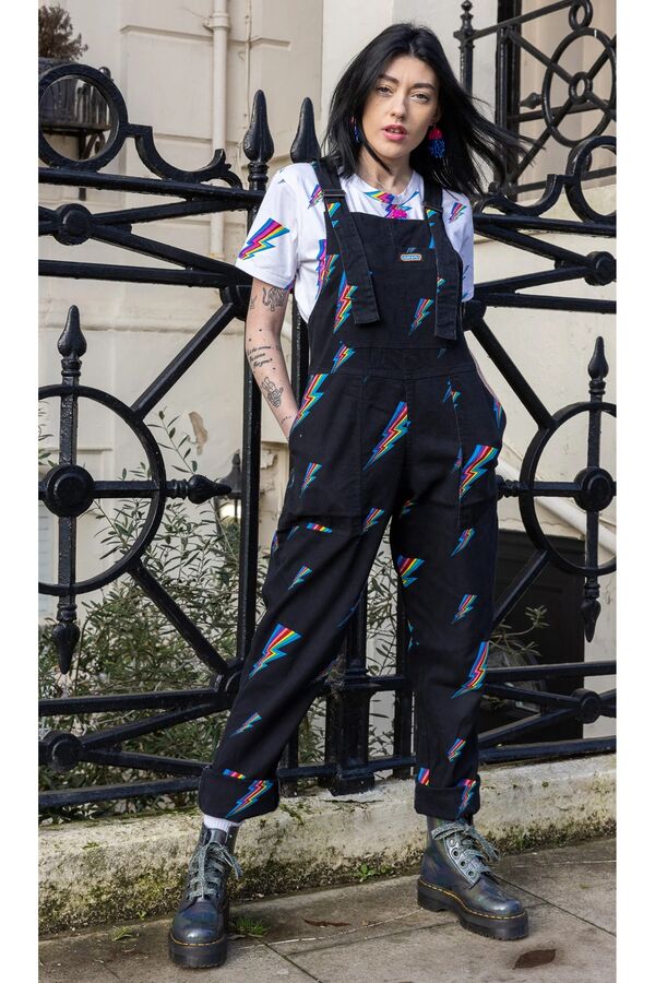 Dungarees Black Lightning Bolt