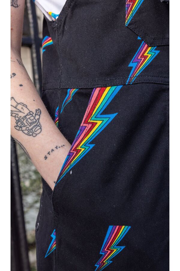 Dungarees Black Lightning Bolt