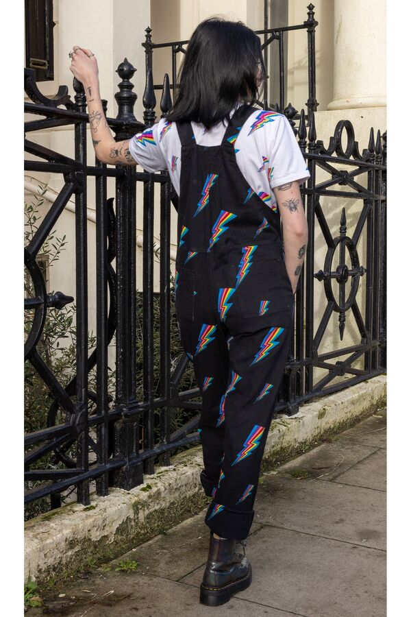 Dungarees Black Lightning Bolt