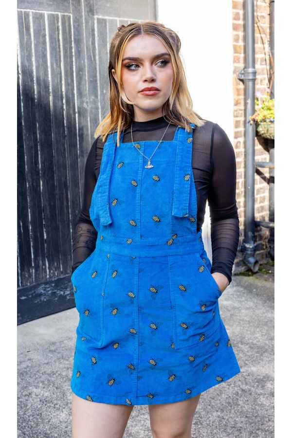 Pinafore Dress  Bee Blå