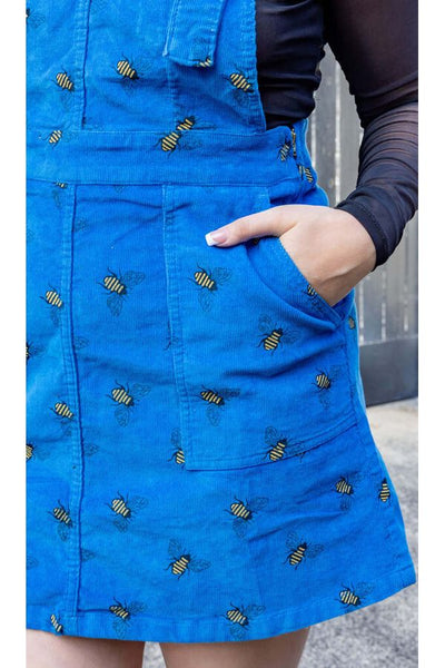 Pinafore Dress  Bee Blå