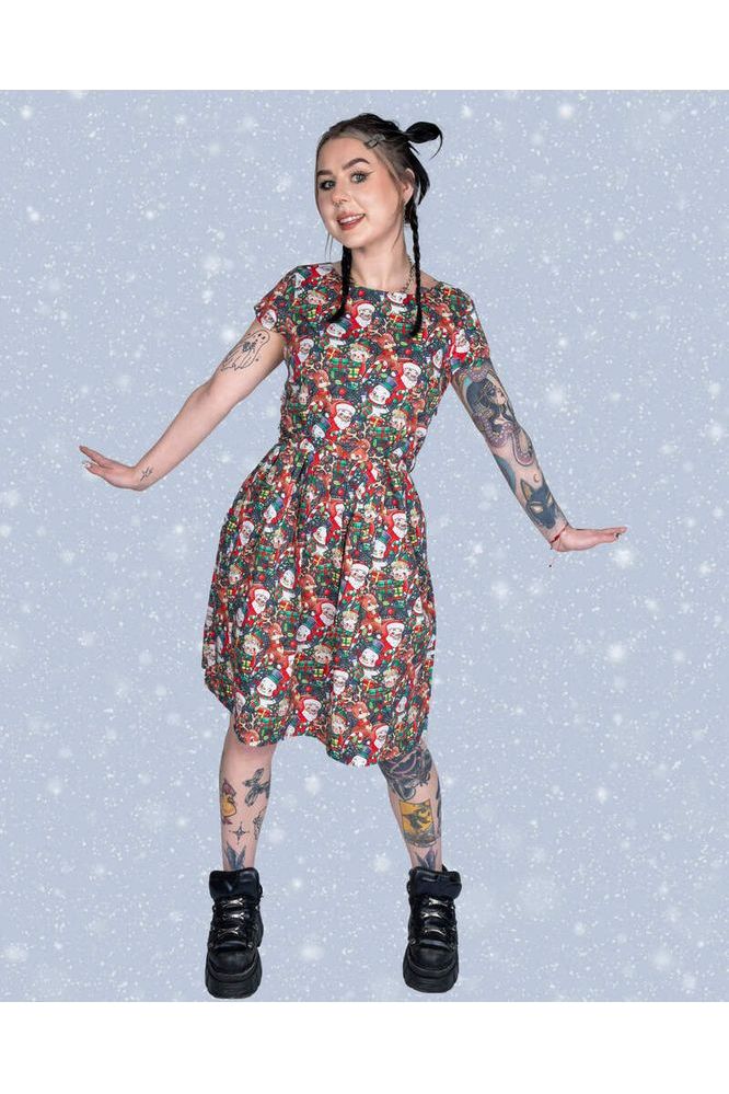 Christmas Cuties Tea Dress Multifarvet