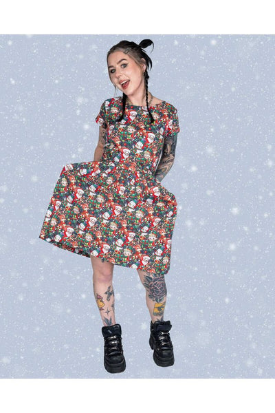 Christmas Cuties Tea Dress Multifarvet