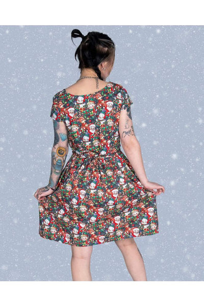 Christmas Cuties Tea Dress Multifarvet