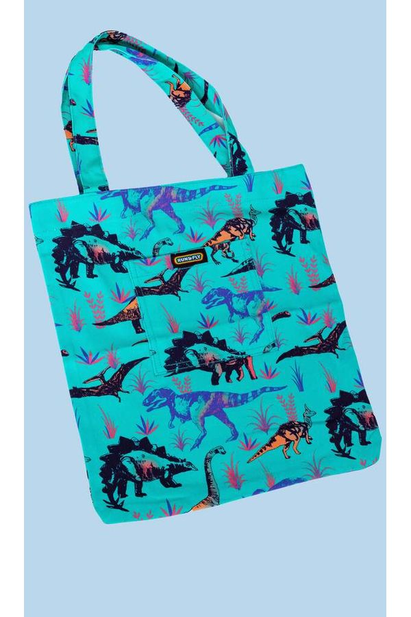 Tote Bag Jade Adventure Dinosaur Turkis