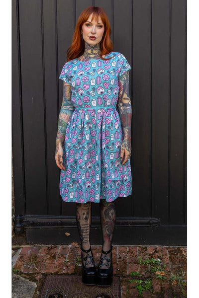 Pretty Spooky Tea Dress Multifarvet