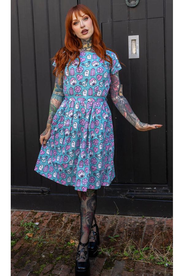 Pretty Spooky Tea Dress Multifarvet