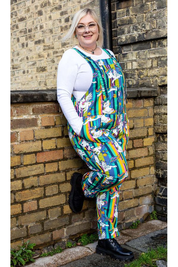 Dungarees Unicorn Stripes Multifarvet